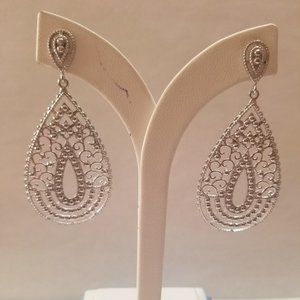 Sterling Silver Filigree Drop Earring